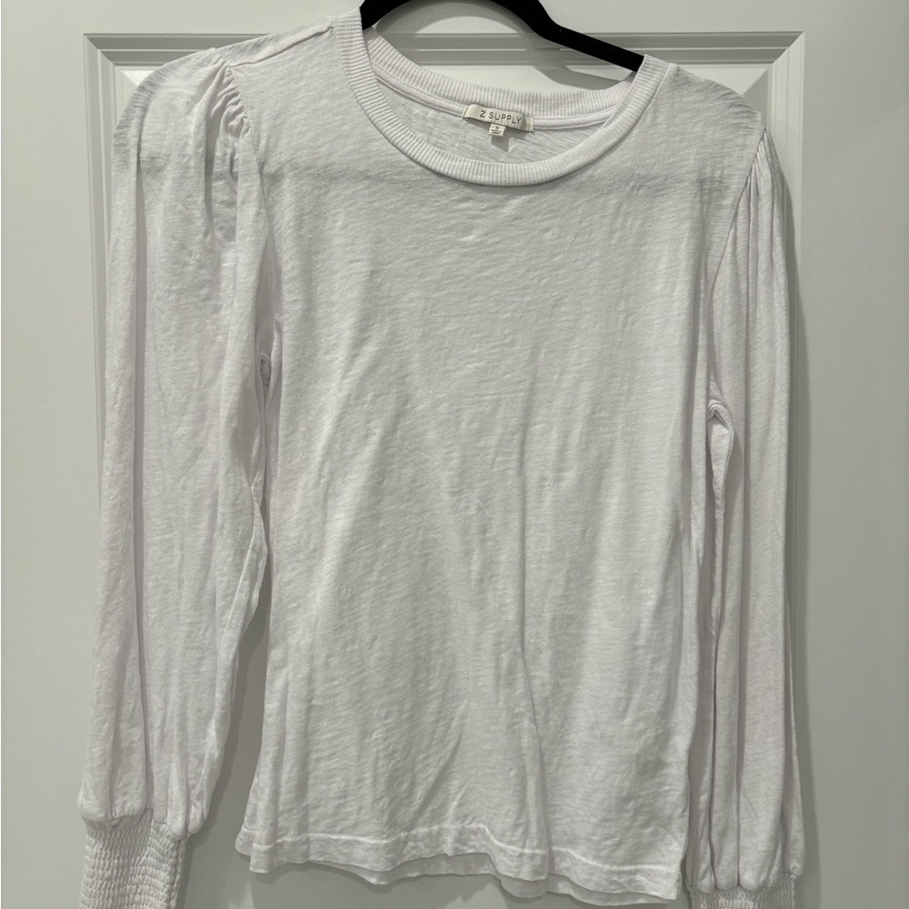 Women's ZSupply White Long Sleeve Top
